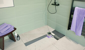JACKOBOARD® Aqua Connect: Praktisch installatiehulpmiddel voor afschotvloeren in het douchebereik JACKOBOARD® Aqua Connect: Praktisch installatiehulpmiddel voor afschotvloeren in het douchebereik