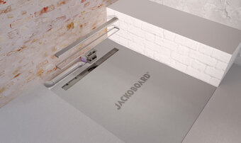 JACKOBOARD® Aqua Reno Line: betegelbaar douche-element met geïntegreerde afvoertechniek JACKOBOARD® Aqua Reno Line: betegelbaar douche-element met geïntegreerde afvoertechniek