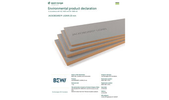 JACKOBOARD® LIGNIN krijgt milieuproductverklaring (EPD) JACKOBOARD® LIGNIN krijgt milieuproductverklaring (EPD)